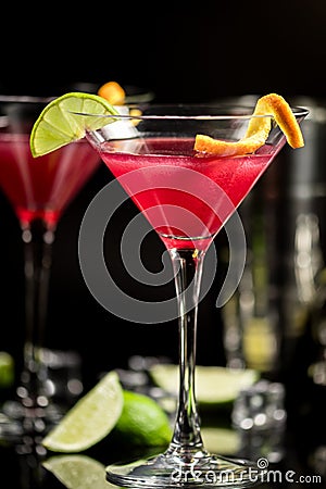 Alcohol cocktail Cosmopolitan Stock Photo