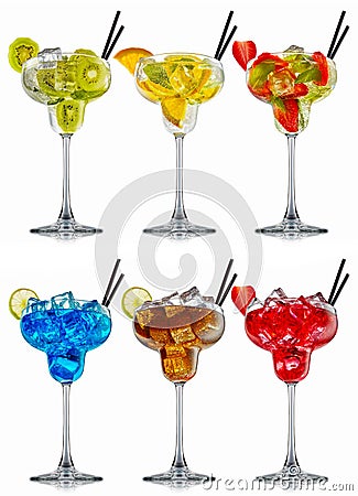 Alcohol cocktail set Stock Photo