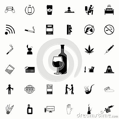 alcohol consumption icon. Bad habbits icons universal set for web and mobile Stock Photo