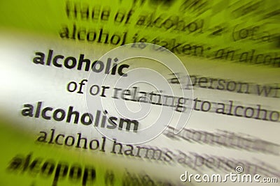 Alcohol Dependence - Alcoholism Stock Photo