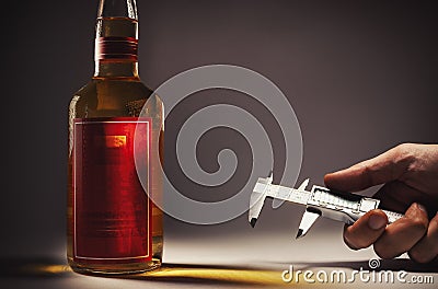 Alcohol Drink and Measure Tool Stock Photo