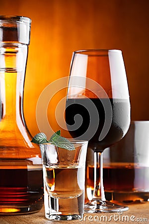 Alcohol drinks Stock Photo