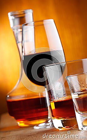 Alcohol drinks Stock Photo