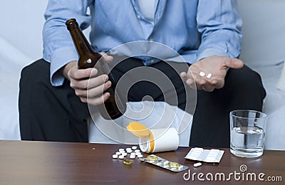 Alcohol and Drugs Stock Photo