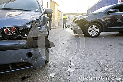 Alcohol, drugs and cell phone distractions cause most traffic accidents Stock Photo