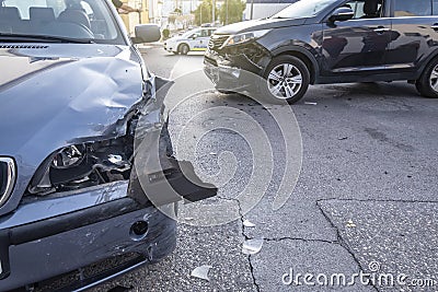 Alcohol, drugs and cell phone distractions cause most traffic accidents Stock Photo