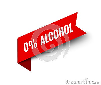 Alcohol free icon symbol. 0 percent alcohol logo badge vector label Vector Illustration