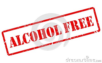 Alcohol free stamp Vector Illustration