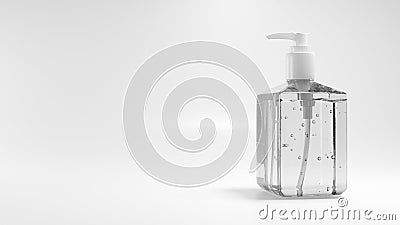 Alcohol Gel or Hand Sanitizer in Clear Bottle for Protect Coronavirus ,covid-19 Stock Photo