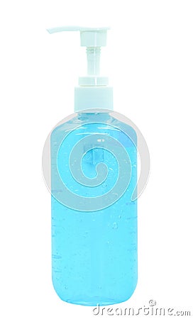 Alcohol gel bottle on white background Stock Photo