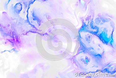 Alcohol ink abstract luxury background.Digital watercolor fluid liquid waves paint splash texture Stock Photo