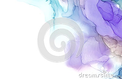 Alcohol ink sea texture. Fluid ink abstract background. art for design Stock Photo