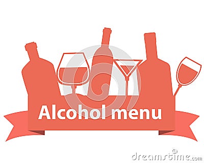 Alcohol menu Vector Illustration