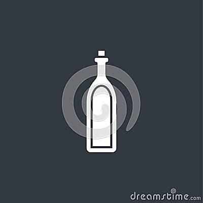 Alcohol sign icon. Drink symbol. Bottle Vector Illustration