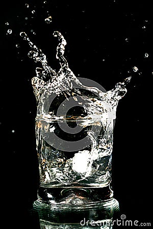 Alcohol splash Stock Photo