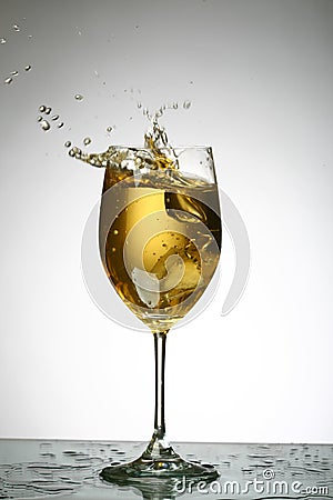 Alcohol splash Stock Photo