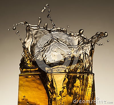 Alcohol Splash Stock Photo