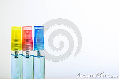 Alcohol in spray bottle for washing and killing bacteria, viruses Stock Photo