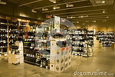 Alcohol store Editorial Stock Photo