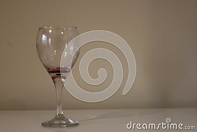 Alcohol/wine empty glass on white stock Stock Photo