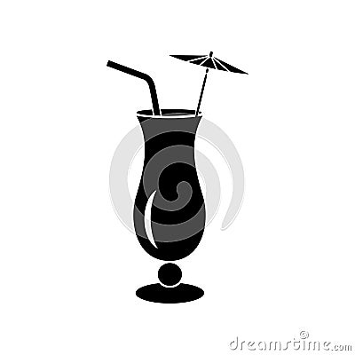 Alcoholic cocktail icon, simple style Vector Illustration