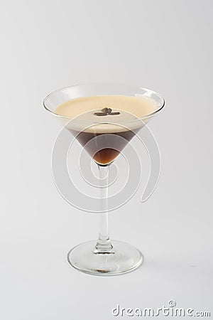 Alcoholic coffee cocktail in glass glass Stock Photo