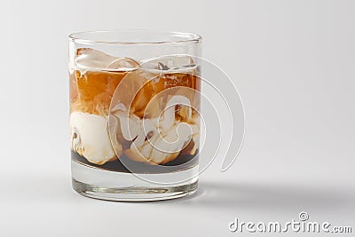 Alcoholic coffee creamy cocktail in glass glass Stock Photo