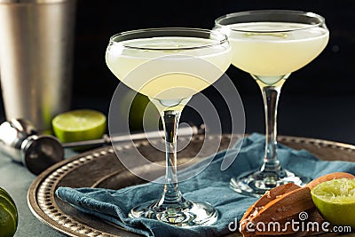 Alcoholic Lime and Gin Gimlet Stock Photo