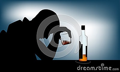 Alcoholism man Stock Photo