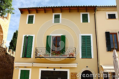 Old Alcudia city Editorial Stock Photo