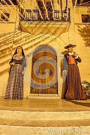 Alcudia Town Hall entrance Stock Photo