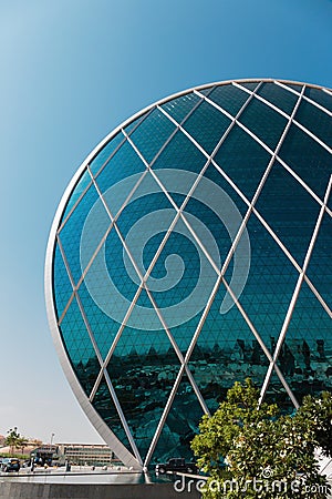 Aldar headquarters building is the first circular building of it Editorial Stock Photo