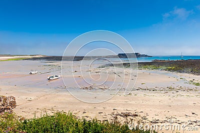 Alderney Beach at Low Tide Stock Photo