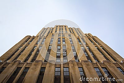 Aldred Building aka La Prevoyance building seen from the bottom in Old Montreal, Quebec, Canada Stock Photo