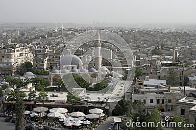 Aleppo from above, Syria Stock Photo