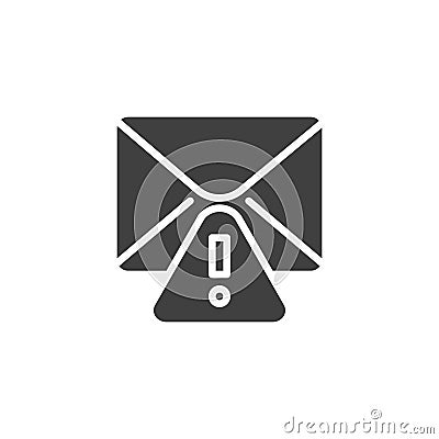 Alert email vector icon Vector Illustration