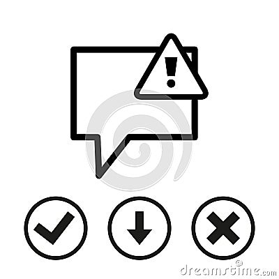 Alert icon stock vector illustration flat design Vector Illustration