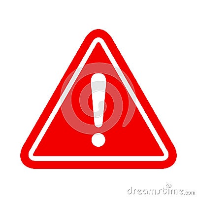 Alert icon on white background Vector Illustration