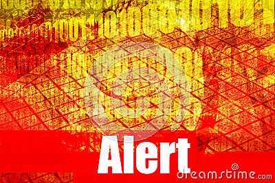 Alert Warning System Message Stock Photo