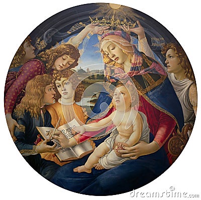 Alessandro Filipepi alias Sandro Botticelli, Madonna of the Magnificat, Editorial Stock Photo