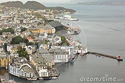 Alesund outer harbor in Norway Stock Photo