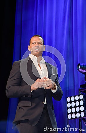 Alex Rodriguez, A-Rod, former professional baseball world champion Editorial Stock Photo