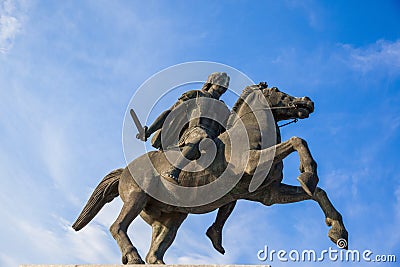 Alexander the Great Statue in Thessaloniki, Greece Stock Photo