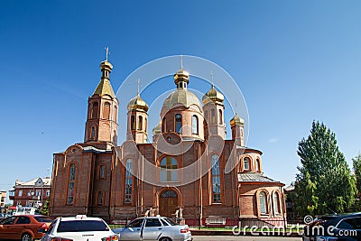 Alexander Nevsky moscow patriarchate russian orthodox church, modern building, Zhmerynka, Ukraine Editorial Stock Photo