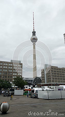 Alexanderplatz Berlin TV tower Fernsehturm nice view Editorial Stock Photo