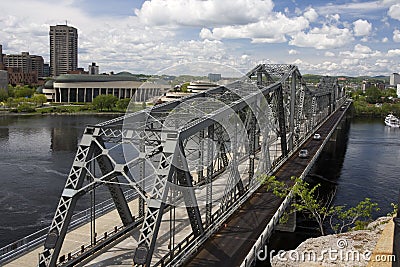 Alexandra Bridge in Ottawa, Canada Stock Photo