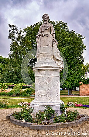 Alexandrine monument in the Schwerin castle garden. Germany Stock Photo
