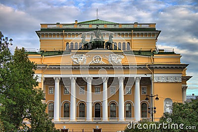 Alexandrine Theatre in Saint Petersburg Stock Photo