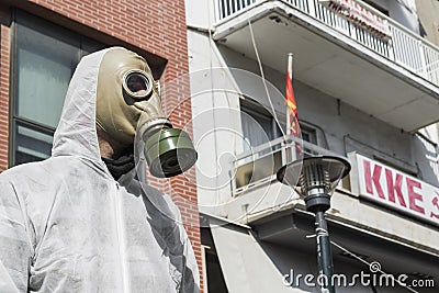 Massive forward against gold mining Stock Photo