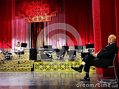 Alexandru Arsinel on the stage of the Theater Constantin Tanase Editorial Stock Photo